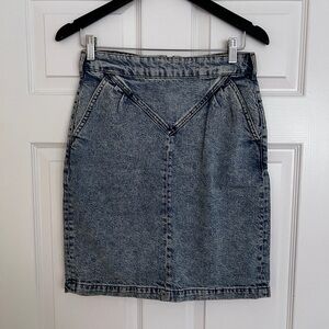 Denim high waist skirt